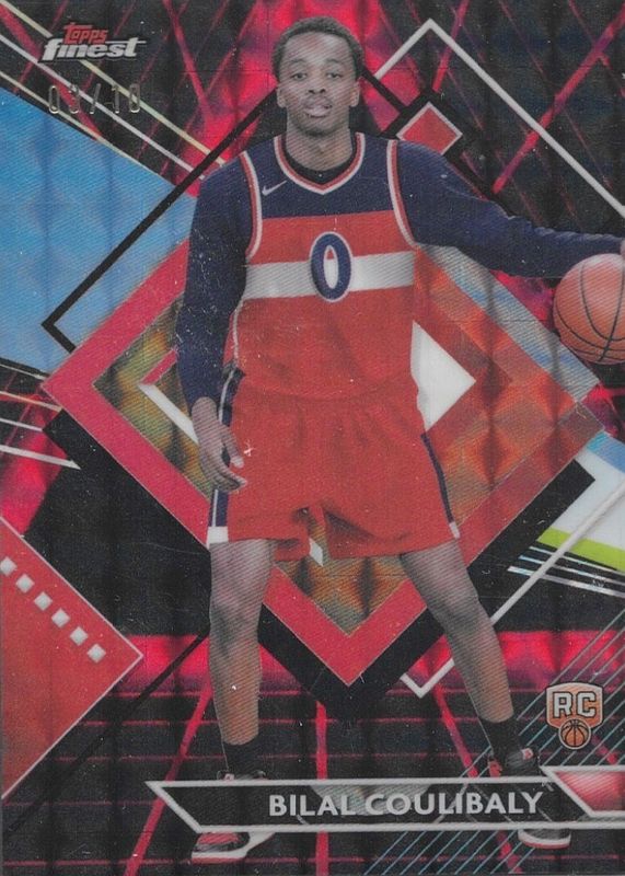Bilal Coulibaly 2023 Topps Finest #275 Rare - Red & Black Geometric Refractor /10 Rookie RAW
