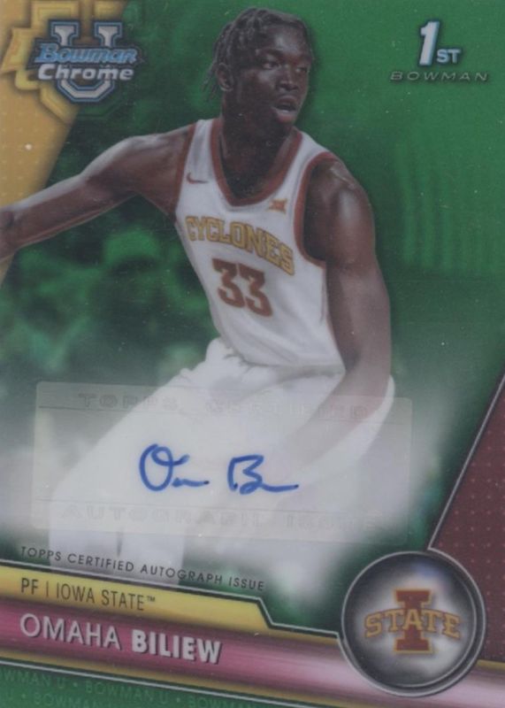 2023 Bowman Chrome University #BCPA-OBI Prospect Auto - Green Refractor /99 (1st)