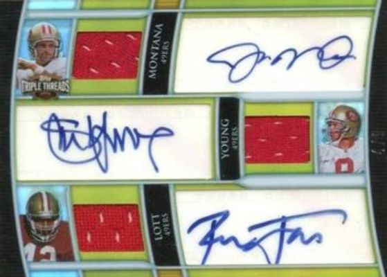 2010 Topps Triple Threads #TTARC-1 Autographed Relic Combos - Gold /9