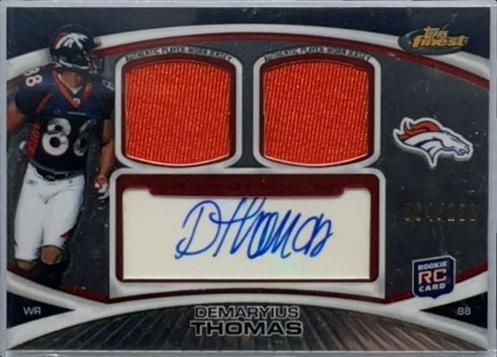 2010 Topps Finest #FADR-DT Dual Jersey Autographs /250