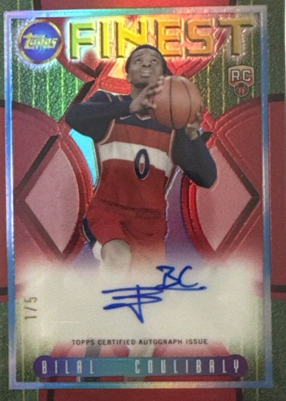 Bilal Coulibaly 2023 Topps Finest #FLA-BCO Flashback Autographs - Red Refractor /5 Rookie RAW