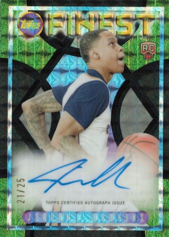 Jordan Hawkins 2023 Topps Finest #FLA-JHA Flashback Autographs - Black Geometric Refractor /25 Rookie RAW
