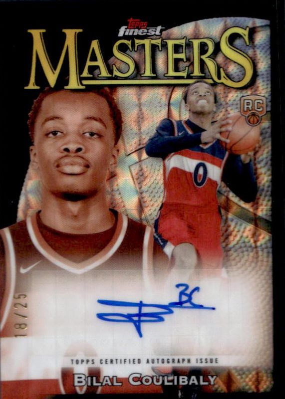 Bilal Coulibaly 2023 Topps Finest #MA-BCO Masters Autographs - Black Geometric Refractor /25 Rookie RAW