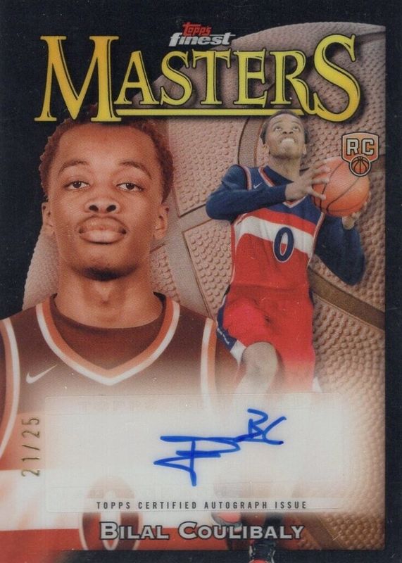 Bilal Coulibaly 2023 Topps Finest #MA-BCO Masters Autographs - Black Refractor /25 Rookie RAW