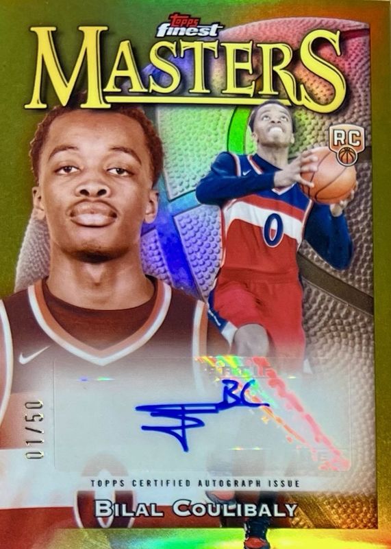 Bilal Coulibaly 2023 Topps Finest #MA-BCO Masters Autographs - Gold Refractor /50 Rookie RAW