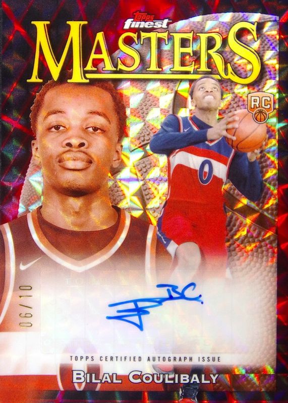 Bilal Coulibaly 2023 Topps Finest #MA-BCO Masters Autographs - Red & Black Geometric Refractor /10 Rookie RAW