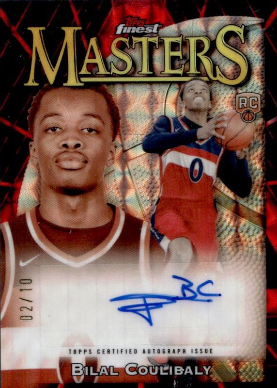 Bilal Coulibaly 2023 Topps Finest #MA-BCO Masters Autographs - Red & Black Vapor Refractor /10 Rookie RAW