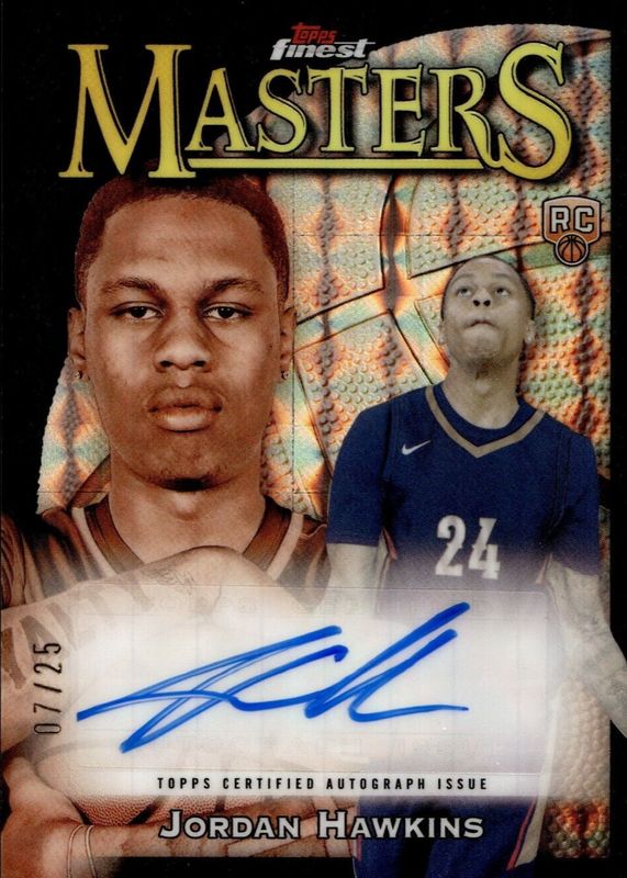 Jordan Hawkins 2023 Topps Finest #MA-JHA Masters Autographs - Black Refractor /25 Rookie RAW