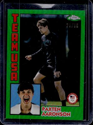 2024 Topps Chrome U.S. Olympics & Paralympic Hopefuls #84T-18 1984 Topps - Green Refractor /99