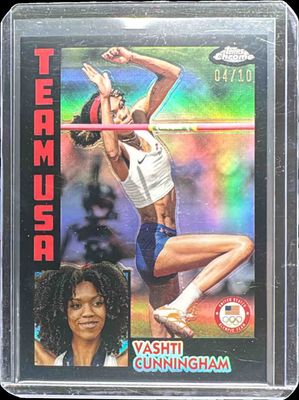 2024 Topps Chrome U.S. Olympics & Paralympic Hopefuls #84T-9 1984 Topps - Black Refractor /10