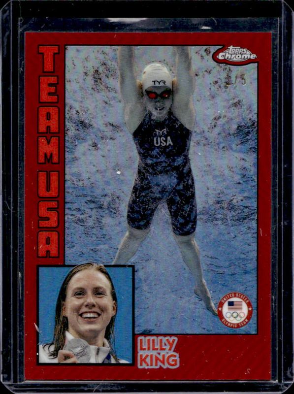 2024 Topps Chrome U.S. Olympics & Paralympic Hopefuls #84T-17 1984 Topps - Red Refractor /5