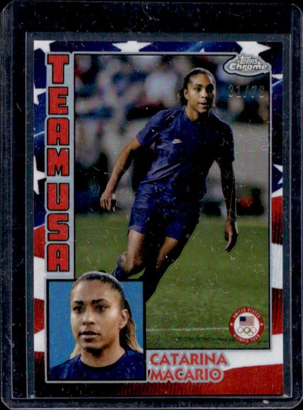 2024 Topps Chrome U.S. Olympics & Paralympic Hopefuls #84T-6 1984 Topps - US Flag Refractor /76