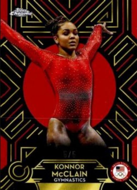 2024 Topps Chrome U.S. Olympics & Paralympic Hopefuls #AN-4 Athlete Nouveau - Red Refractor /5