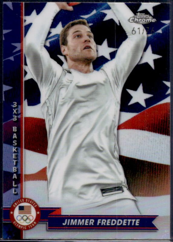 2024 Topps Chrome U.S. Olympics & Paralympic Hopefuls #76 US Flag Refractor /76