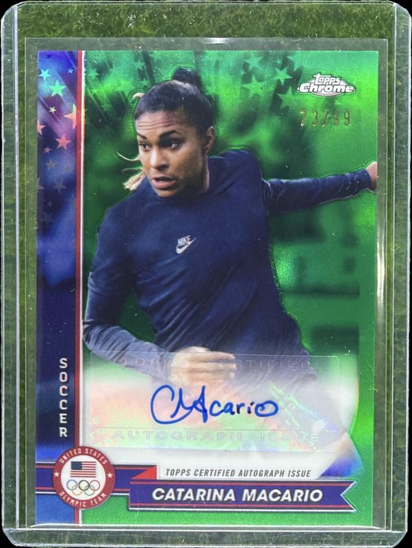 2024 Topps Chrome U.S. Olympics & Paralympic Hopefuls #AU-CM Autographs - Green Refractor /99