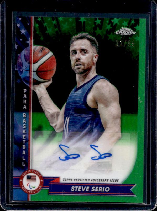 2024 Topps Chrome U.S. Olympics & Paralympic Hopefuls #AU-SS Autographs - Green Refractor /99