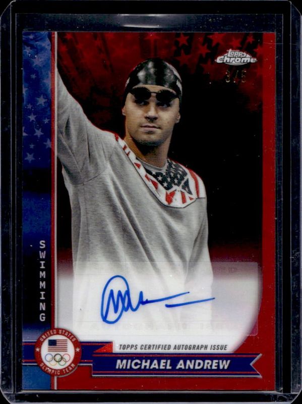 2024 Topps Chrome U.S. Olympics & Paralympic Hopefuls #AU-MA Autographs - Red Refractor /5