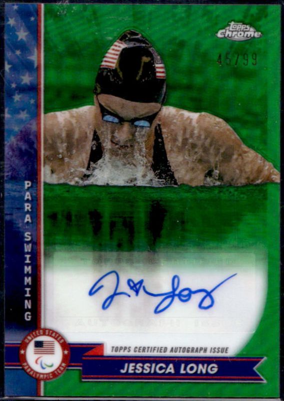 2024 Topps Chrome U.S. Olympics & Paralympic Hopefuls #AU-JLO Autographs - Green Refractor /99