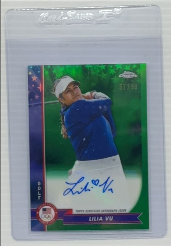 2024 Topps Chrome U.S. Olympics & Paralympic Hopefuls #AU-LV Autographs - Green Refractor /99