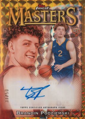 2023 Topps Finest #MA-BP Masters Autographs - Gold Geometric Refractor /50