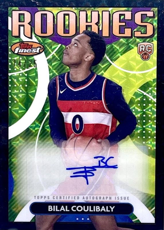 Bilal Coulibaly 2023 Topps Finest #RFA-BCO Rookie Finest Autographs - Black Geometric Refractor /25 RAW