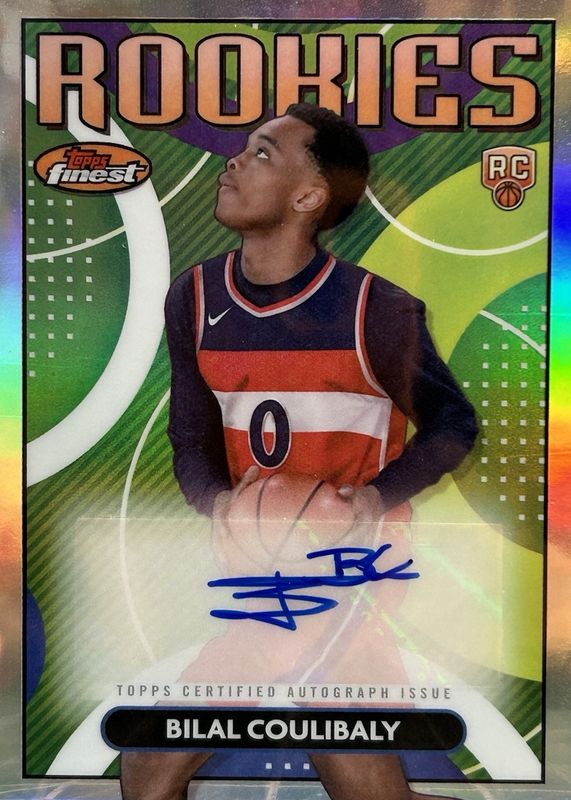 Bilal Coulibaly 2023 Topps Finest #RFA-BCO Rookie Finest Autographs - Refractor RAW