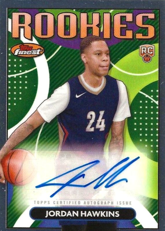 Jordan Hawkins 2023 Topps Finest #RFA-JHA Rookie Finest Autographs RAW