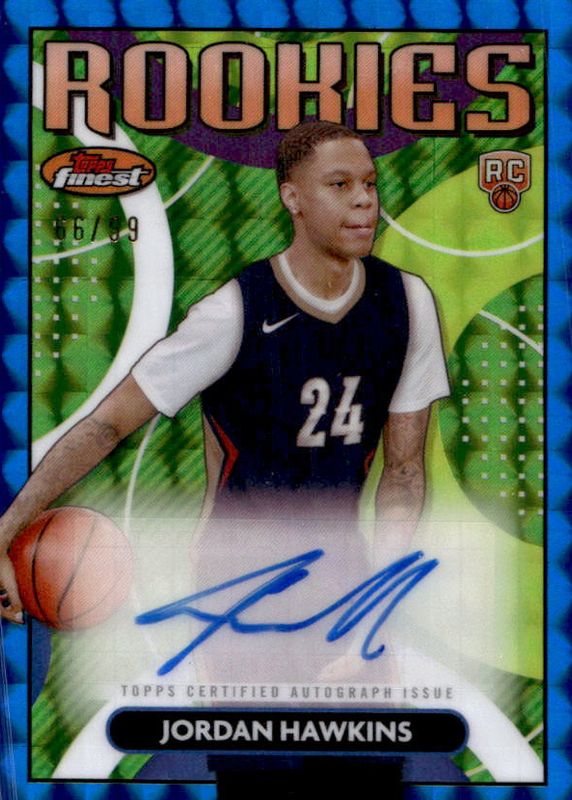 2023 Topps Finest #RFA-JHA Rookie Finest Autographs - Blue Geometric Refractor /99
