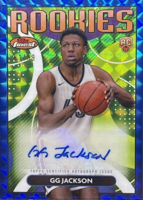 2023 Topps Finest #RFA-GGJ Rookie Finest Autographs - Blue Geometric Refractor /99