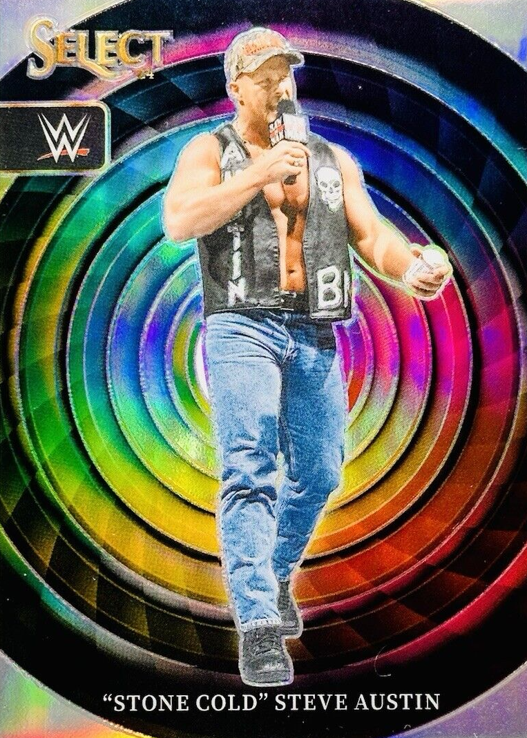 Steve Austin 2024 Select WWE #9 Color Wheel /(SSP) Price Guide