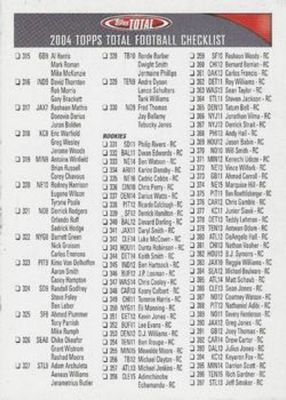 2004 Topps Total #3 Checklists