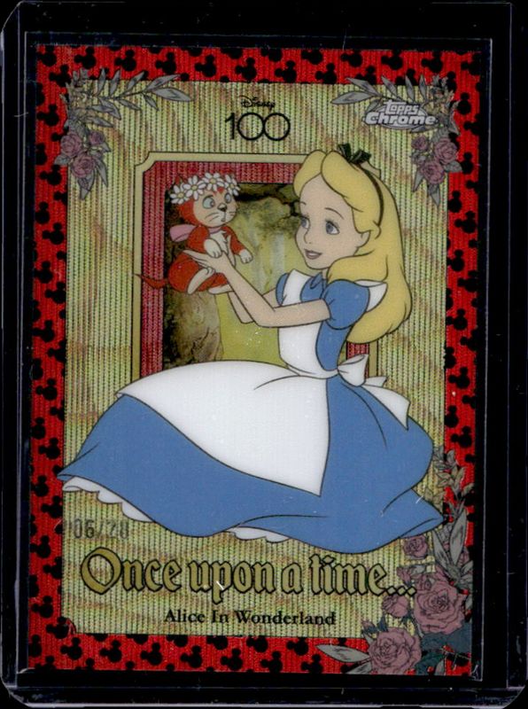 2023 Topps Chrome Disney 100 #OU-4 Once Upon A Time - Red & Black Wave Refractor /28