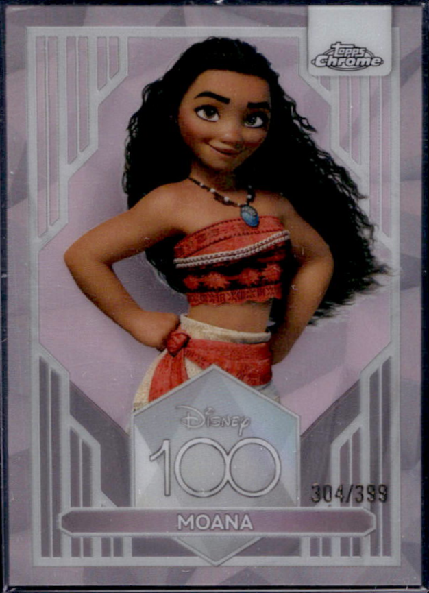 Moana 2023 Topps Chrome Disney 100 #2 Pink Refractor /399 Price