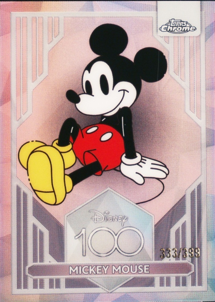 Mickey Mouse 2023 Topps Chrome Disney 100 #1 Pink Refractor /399