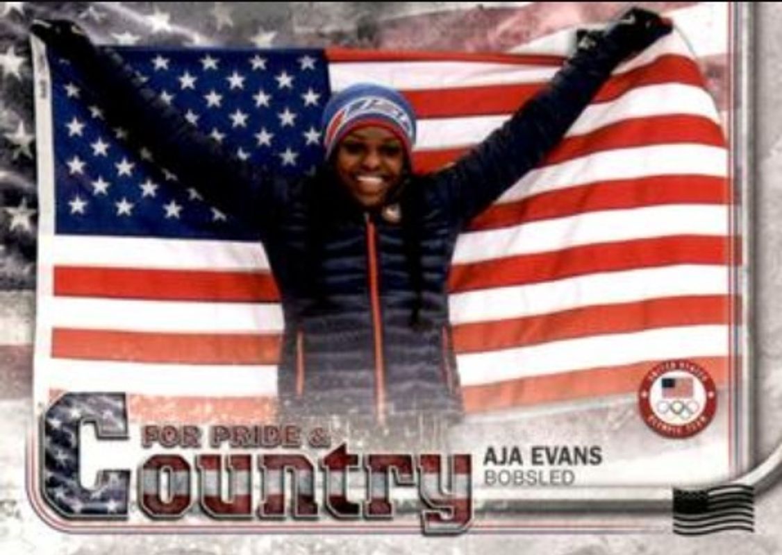 2018 Topps U.S. Olympic & Paralympic Team Hopefuls #PAC-AE For Pride & Country U.S. Flag /99