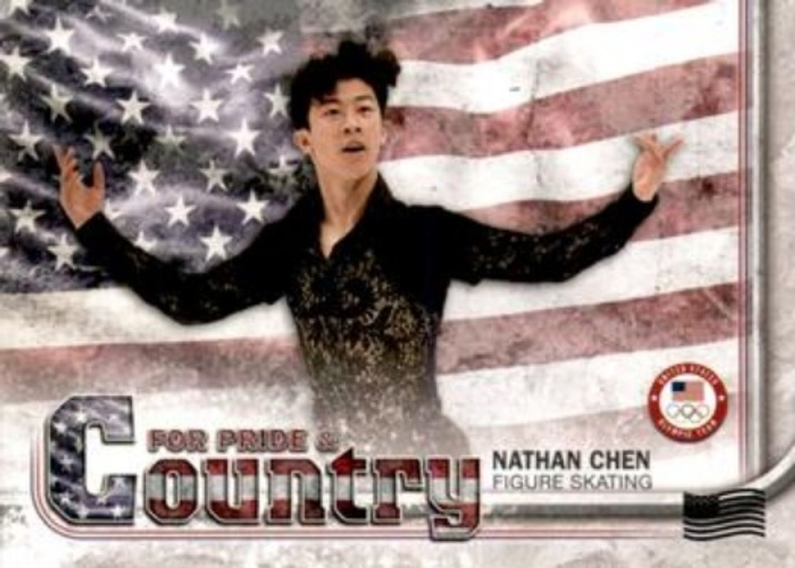 2018 Topps U.S. Olympic & Paralympic Team Hopefuls #PAC-NC For Pride & Country U.S. Flag /99
