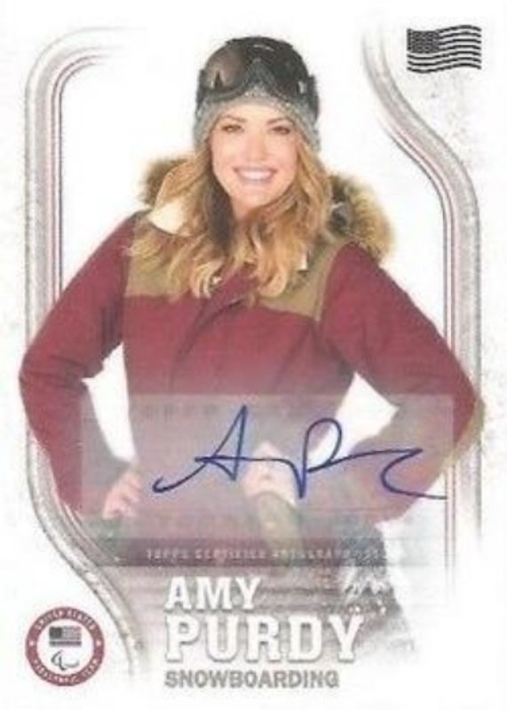 2018 Topps U.S. Olympic & Paralympic Team Hopefuls #USA-28 Autographs U.S. Flag /25