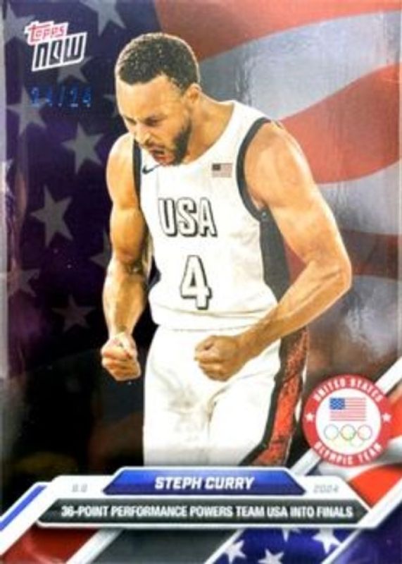 2024 Topps Now Olympic & Paralympic Games #22 Stars & Stripes /24