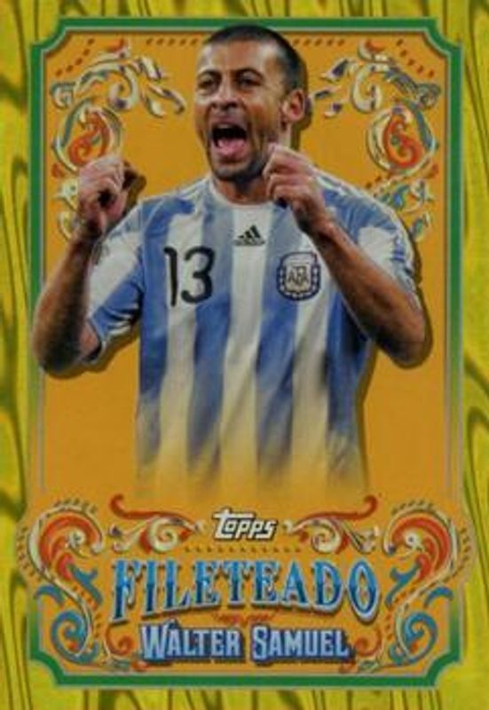 2023 Topps Argentina Fileteado #FT-8 Fileteado - Yellow Tango /150
