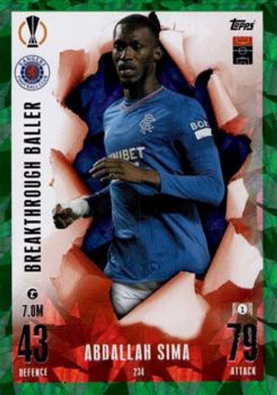 2023 Topps Match Attax UEFA Club Competitions Extra #234 Emerald