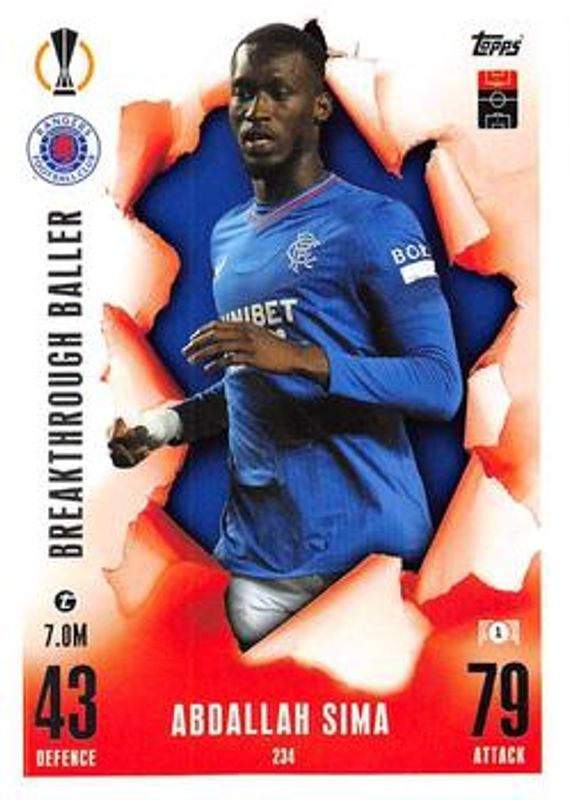 2023 Topps Match Attax UEFA Club Competitions Extra #234 Base