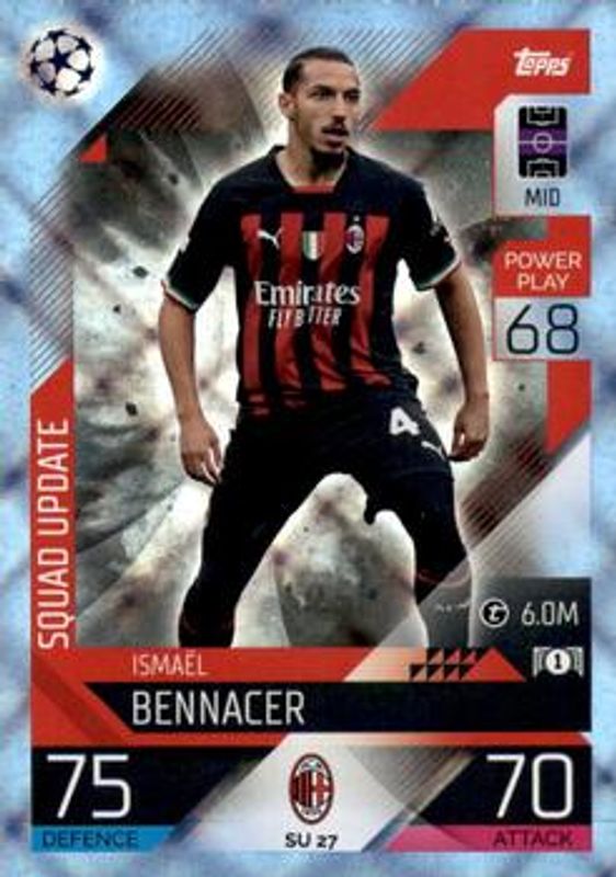 2022 Topps Match Attax UEFA Champions League & UEFA Europa League Extra #SU-27 Squad Update - Crystal