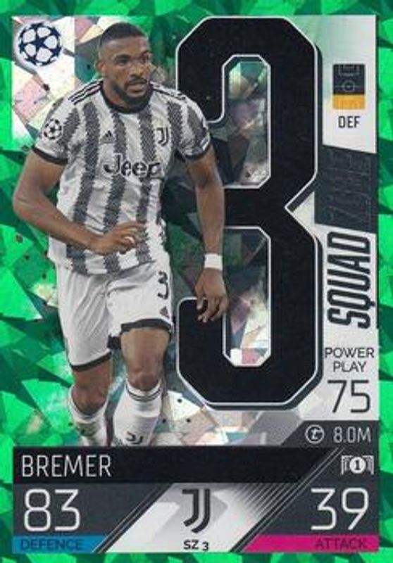 2022 Topps Match Attax UEFA Champions League & UEFA Europa League Extra #SZ-3 Squad Zone - Emerald