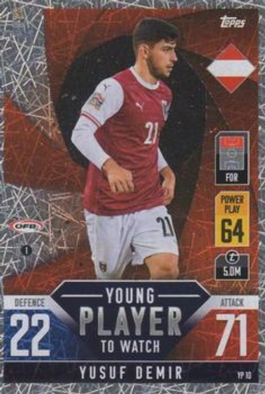 2022 Topps Match Attax 101 Road to UEFA Nations League Finals #YP10 Young Player to Watch