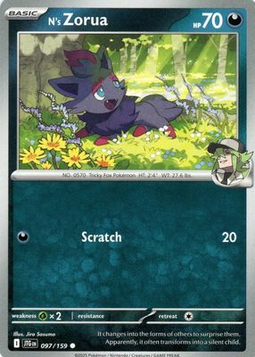 N's Zorua 2025 Scarlet & Violet: Journey Together #097/159
