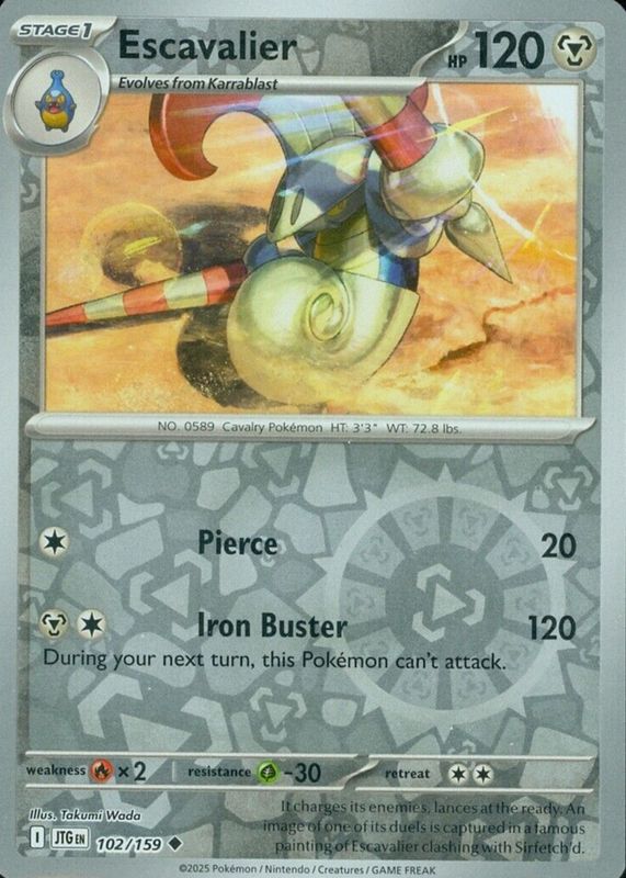 escavalier pokemon card Pokmon - Battle Partners 30 / 2 SWSH09 {146/086}Escavalier | Japanese Pokemon Single