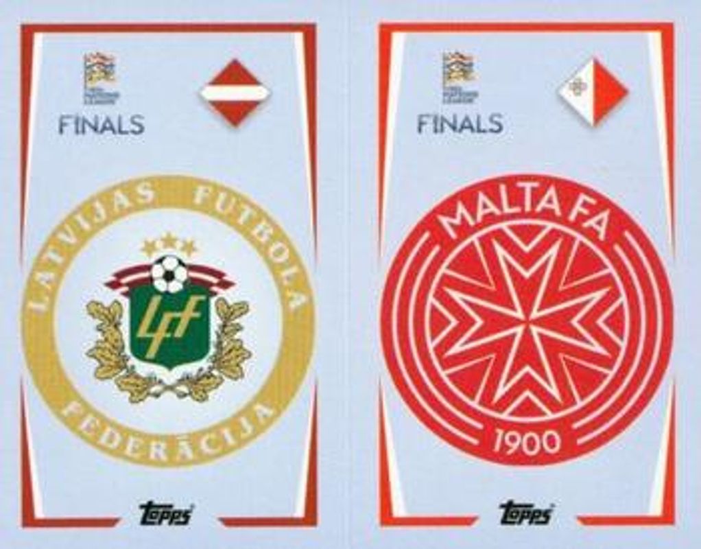 2022 Topps Road to UEFA Nations League Finals Sticker Collection #29A-/-29B Base