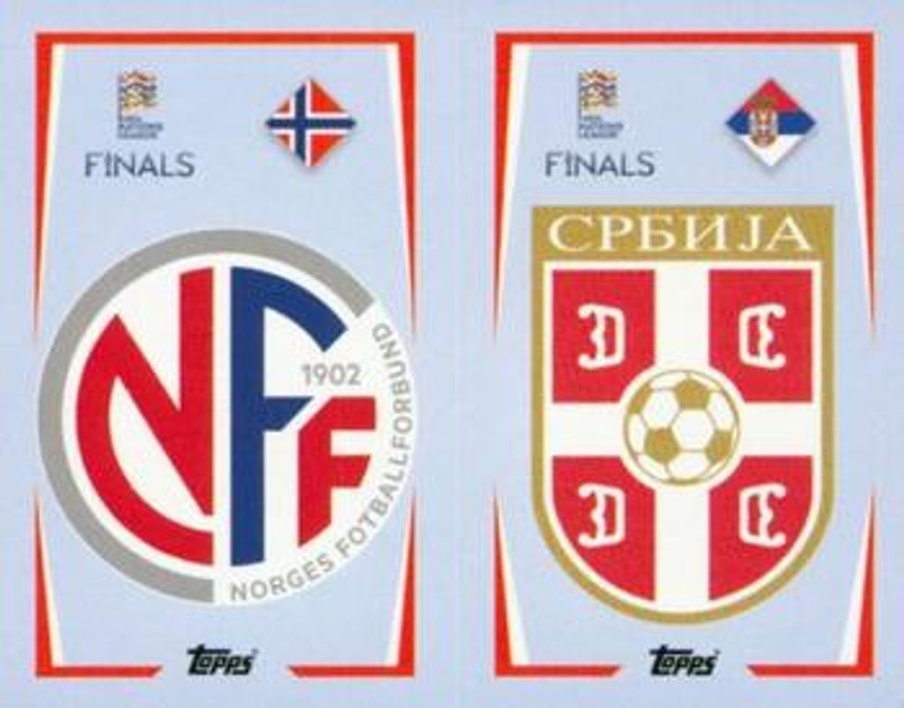 2022 Topps Road to UEFA Nations League Finals Sticker Collection #18A-/-18B Base