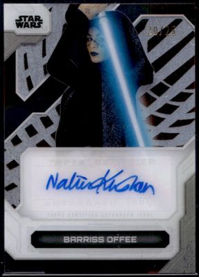 2024 Topps Star Wars High Tek #A-NK Autographs Orange Diffractor /25