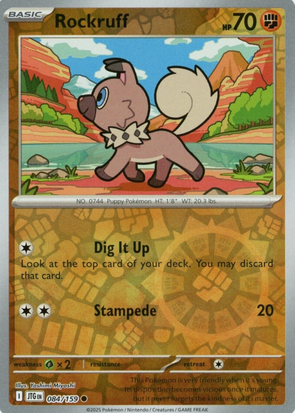 pokemon card rockruff  TG07/TG30  Silver Tempest  Trainer Gallery Full Art  Foil : Toys & Games Colorless Artist Rockruff (094/185) [Sword & Shield: